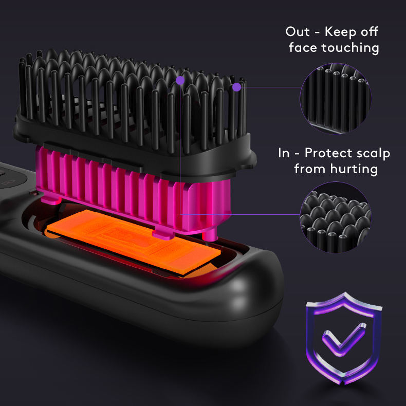 2 In 1 Wireless Hair Straightener USB Charging
