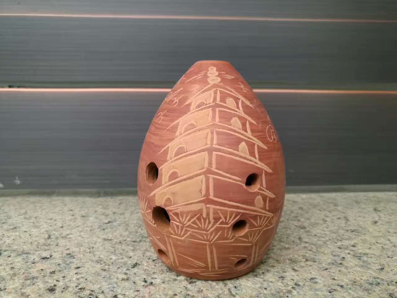 Seven Star Ancient Xun - Eight Hole Pear-Shaped Taoxun