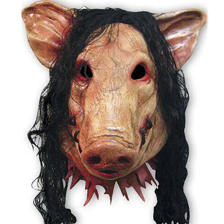 Chainsaw Pig Mask with Hair