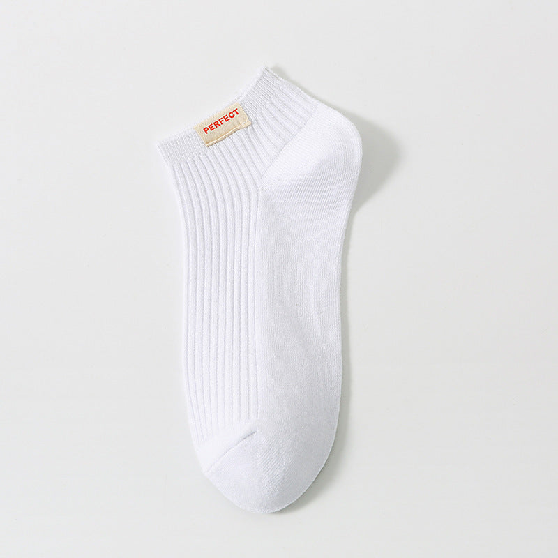 Solid Color Mens Cotton Socks