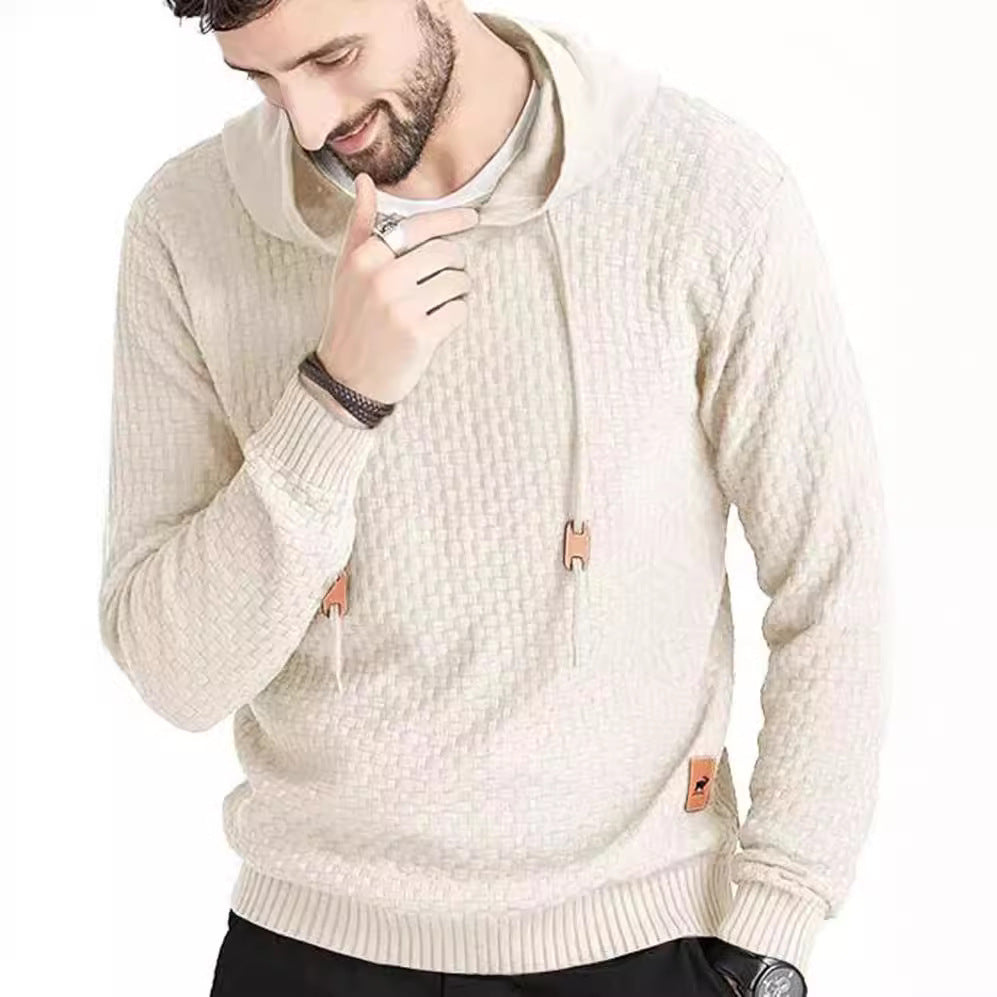 Men's Hooded Sweatshirt Long Sleeve Solid Color