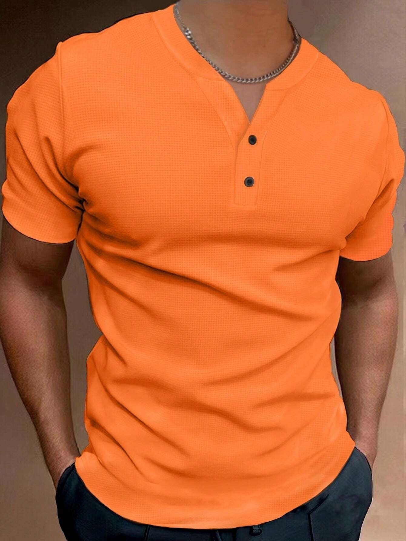 Summer Fashion Men's V-neck Short Sleeve Coat