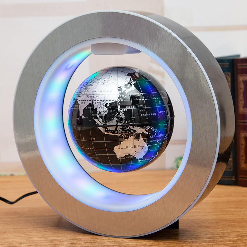Round LED Floating Globe Magnetic Levitation World Map Light