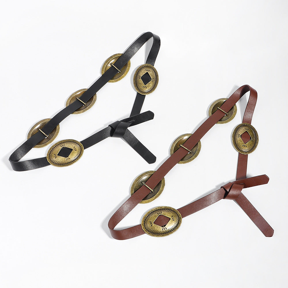 Retro Ethnic Style Metal Carved Belt