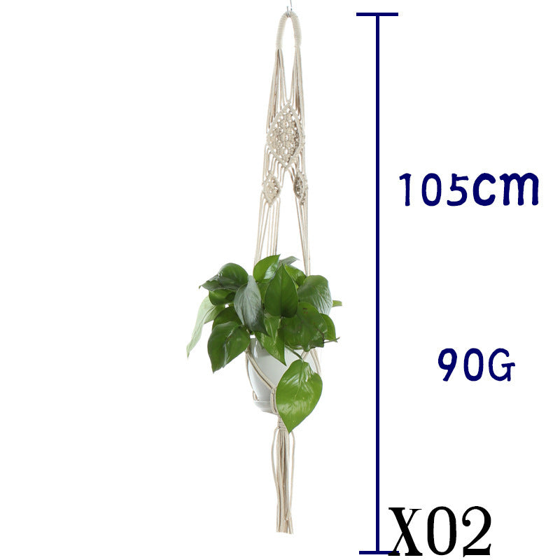 Beige Cotton Rope Plant Hanger