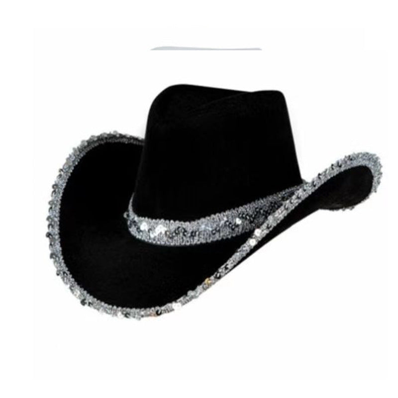 Amazon White Silver Edge West Cowboy Hat
