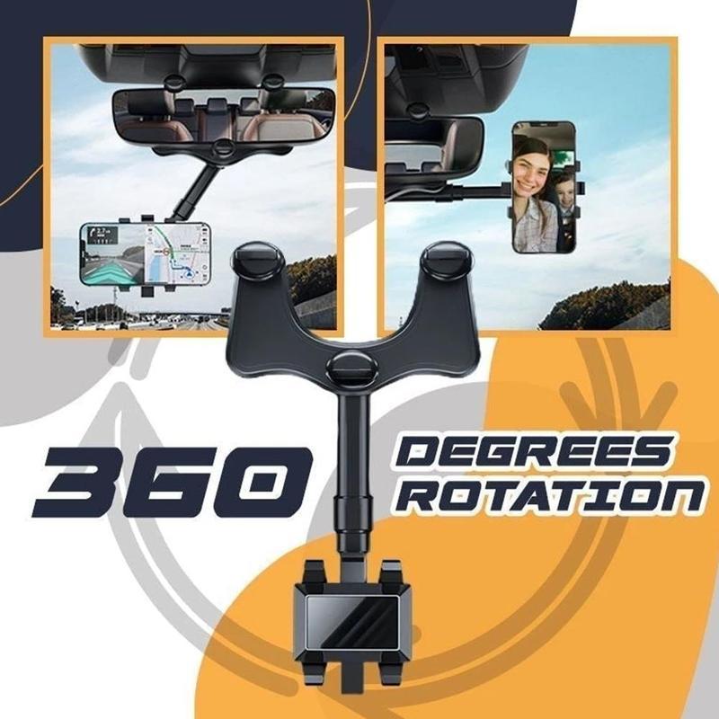 Rotatable Rearview Mirror Phone Holder for Car