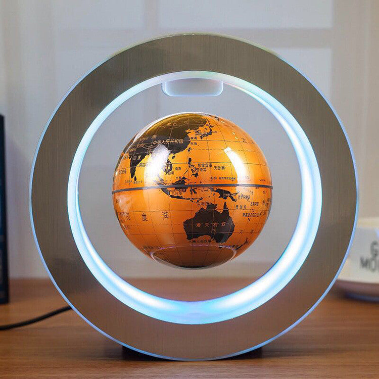 Round LED Floating Globe Magnetic Levitation World Map Light