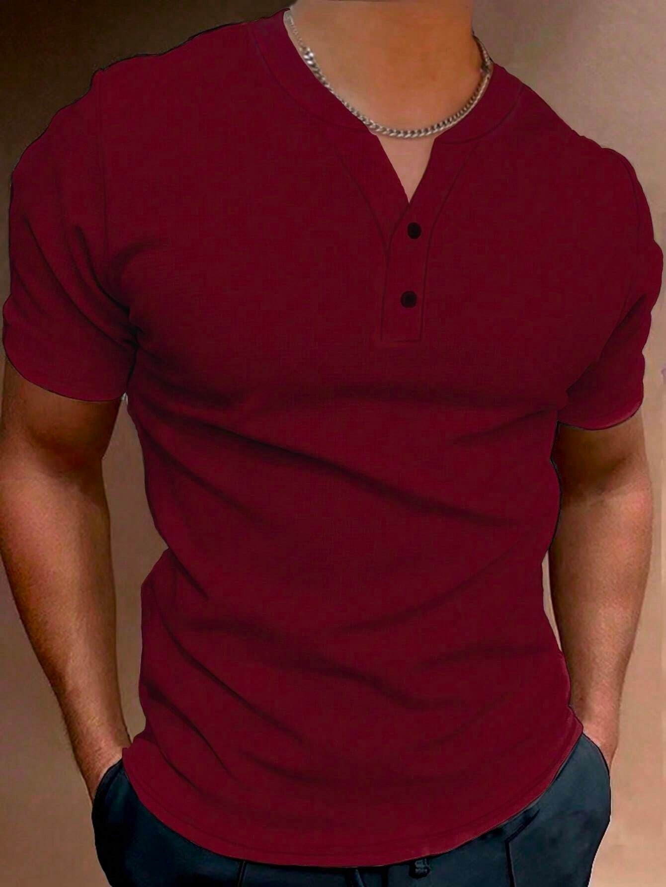 Summer Fashion Men's V-neck Short Sleeve Coat