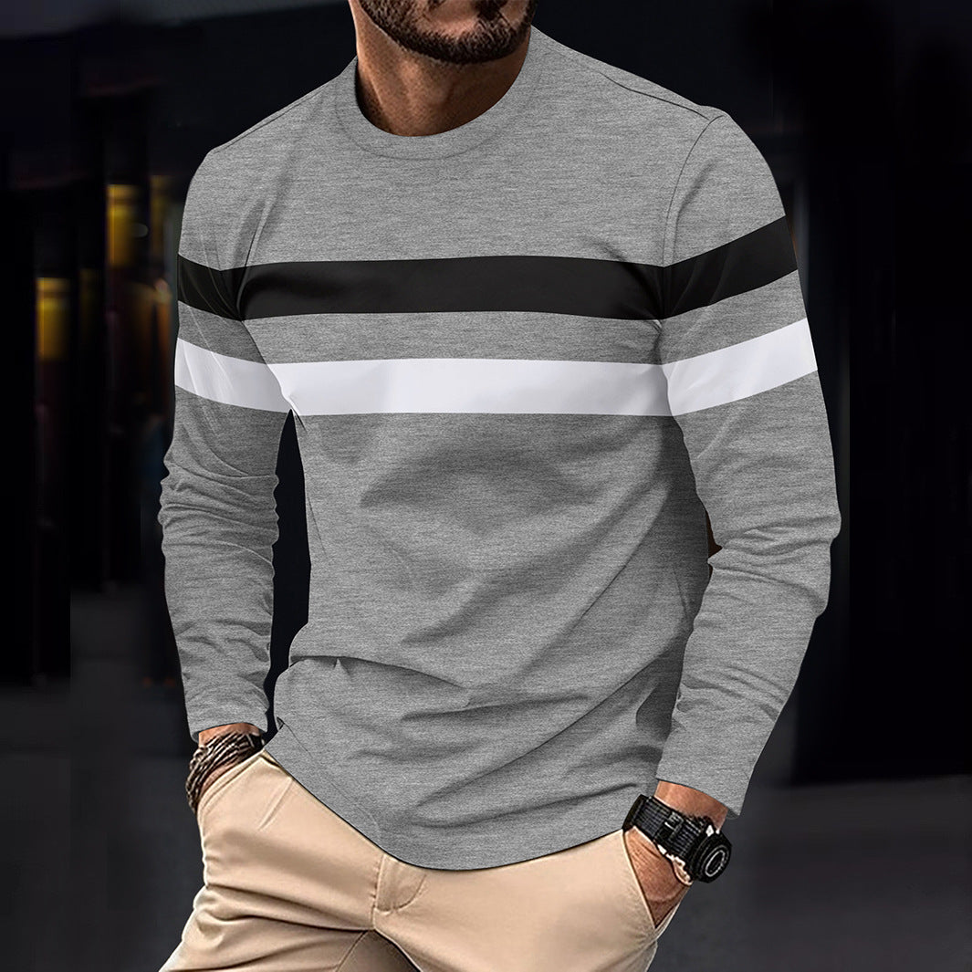 Men's Casual Round Neck Long Sleeve Tee