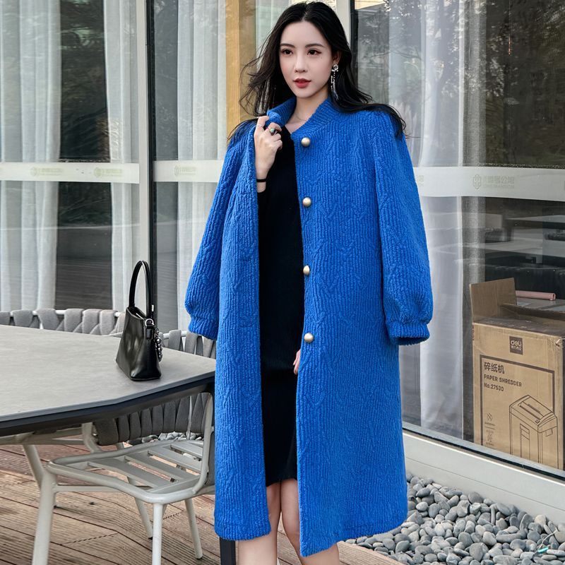 Faux Lamb Fur Leather Coat