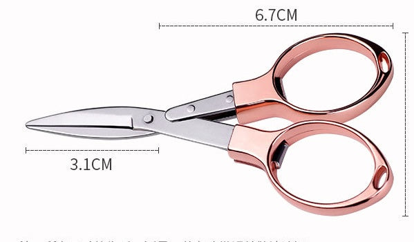 Mini Stainless Steel Folding Scissors Keychain - Fishing & Camping Tool