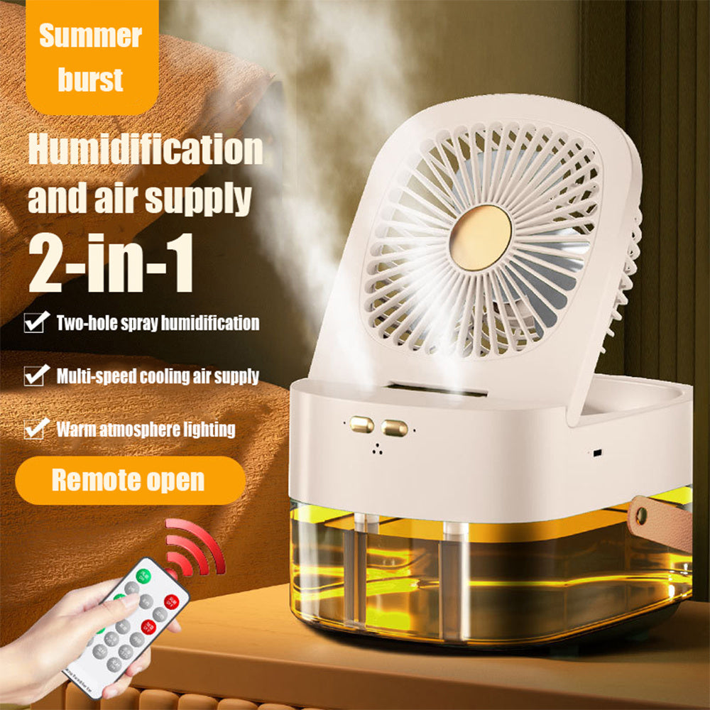 Mini Air Cooler Humidifying Spray Fan USB