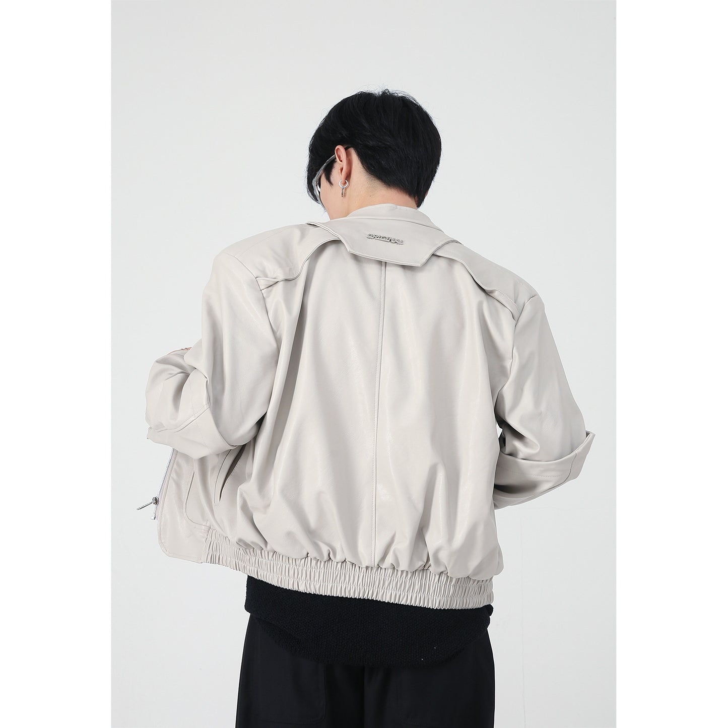 Men's High-grade Short Motorcycle Leather Coat