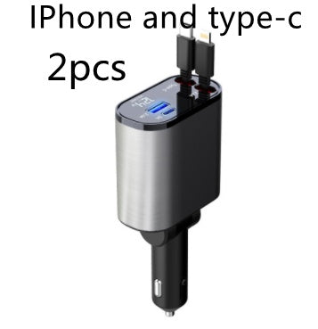 Metal Car Charger 100W USB Type C Adapter
