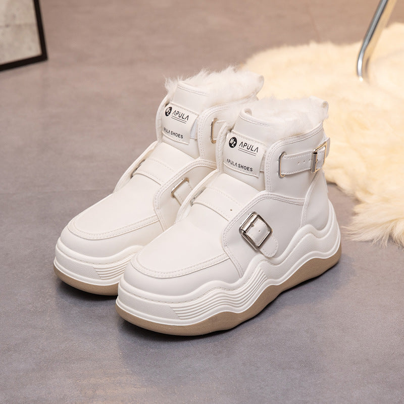 High Top Woolen Elevator Sports Shoes