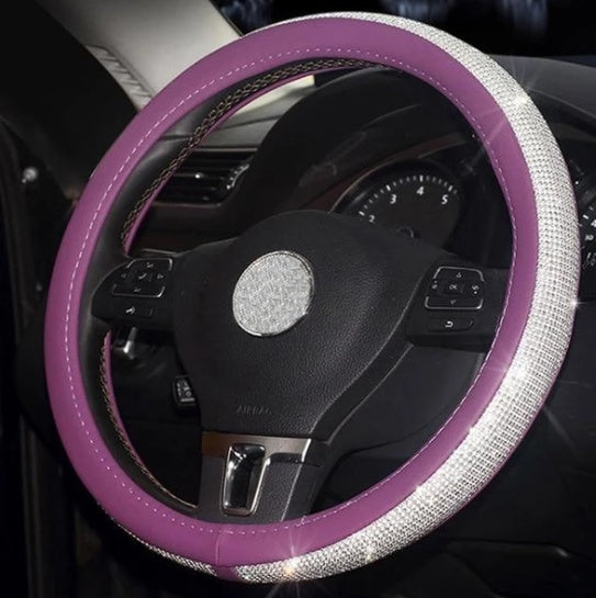 Cute Leather Steering Wheel Cover Anti Slip Universal