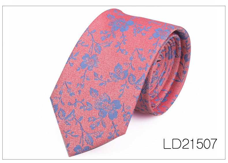 Men's 6cm Flower Graffiti Yarn-dyed Tie