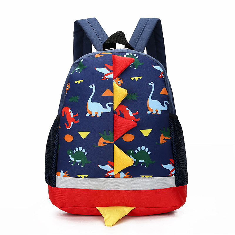 Dinosaur Cartoon Kindergarten Backpack for Boys and Girls