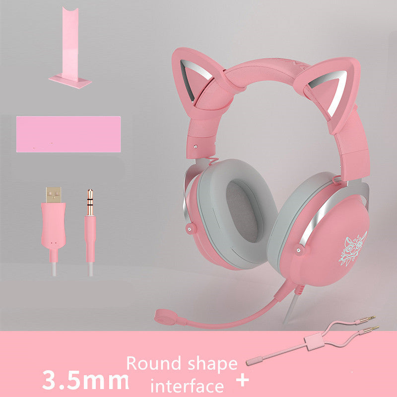 Head Mounted Wired Gaming Headset for Girls