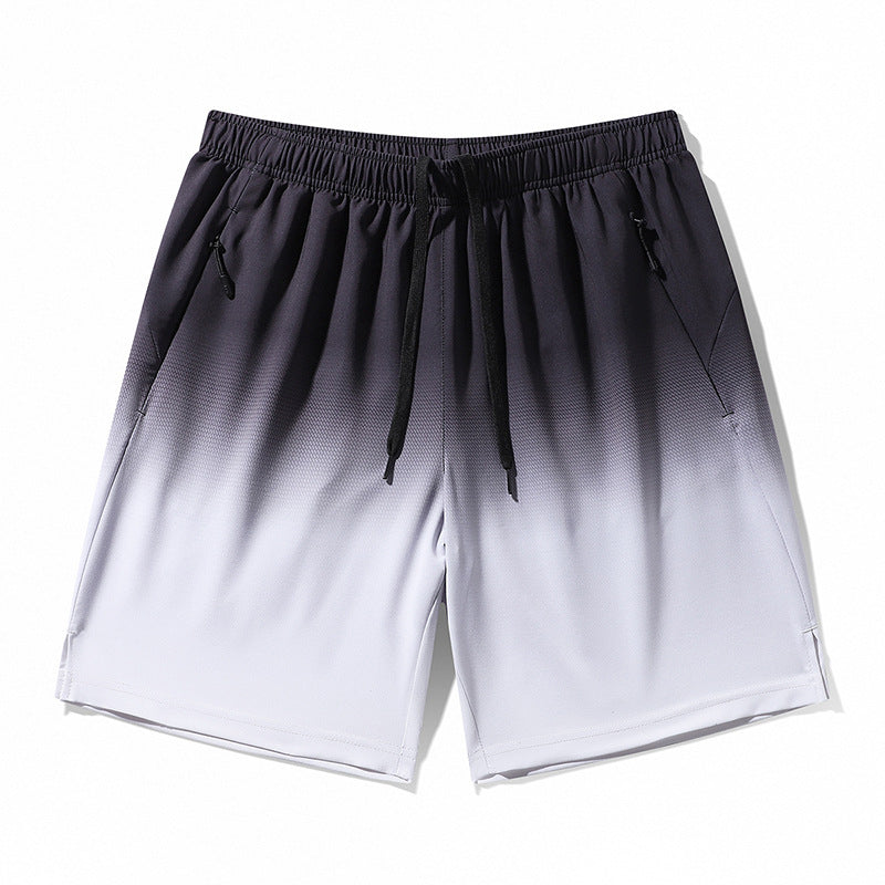 Men's Summer Ice Silk Gradient Sports Beach Shorts