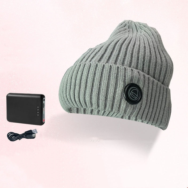 Winter Ski Heating Hat Fleece-lined