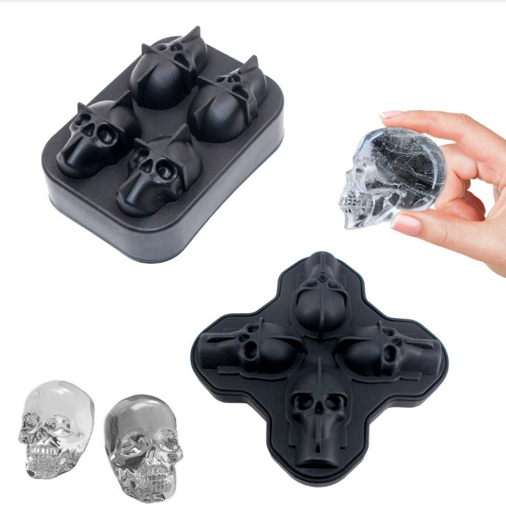 3D Skull Silicone Mold for Ice, Soap, and Chocolate