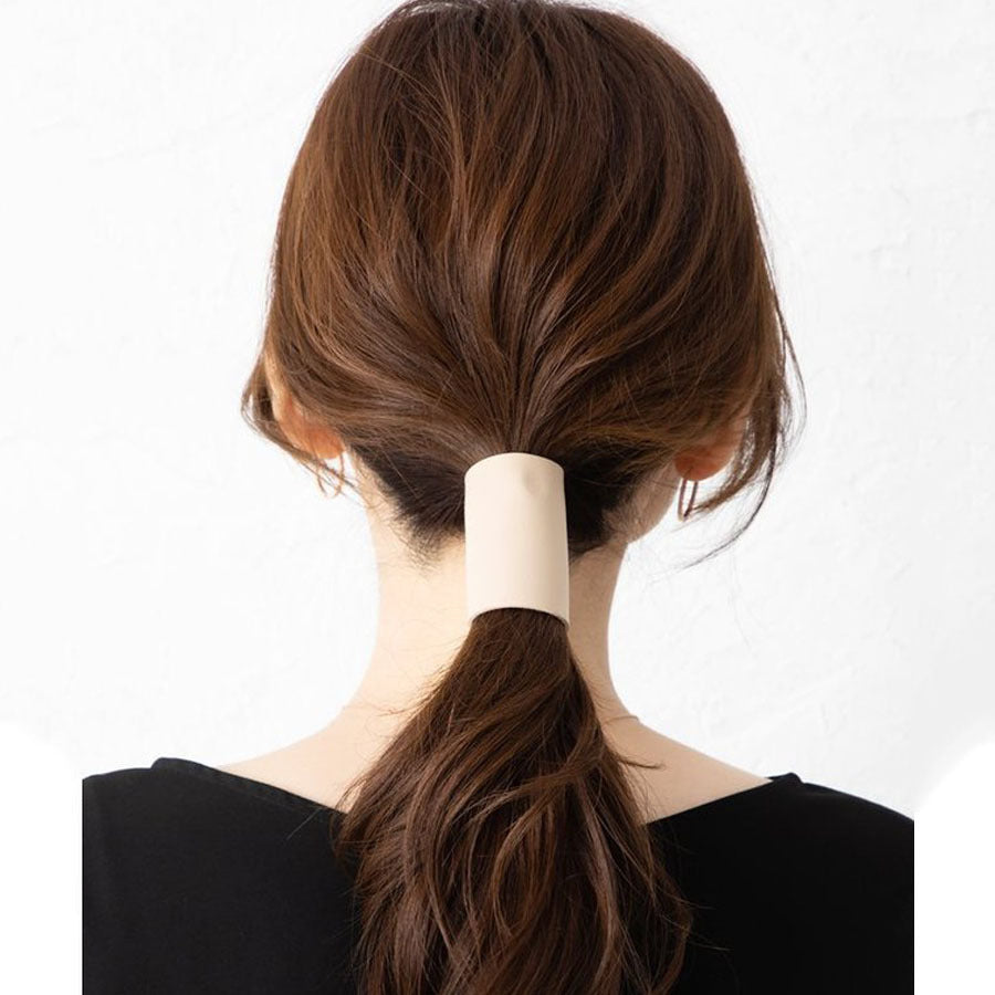 PU Leather Headband Ponytail Clip