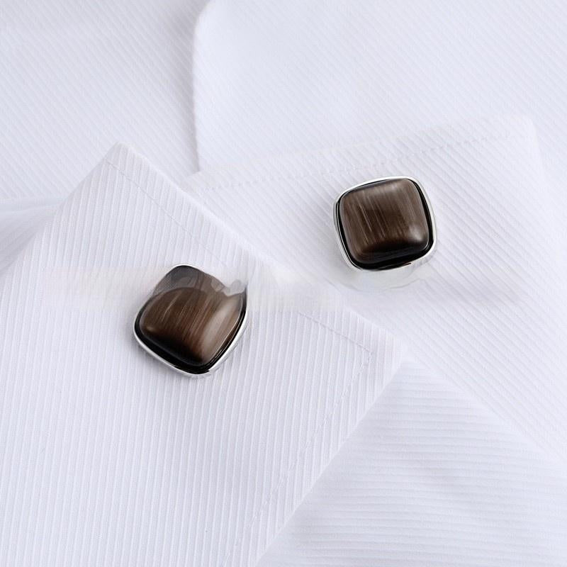 Opal Cufflinks French Business Ornament
