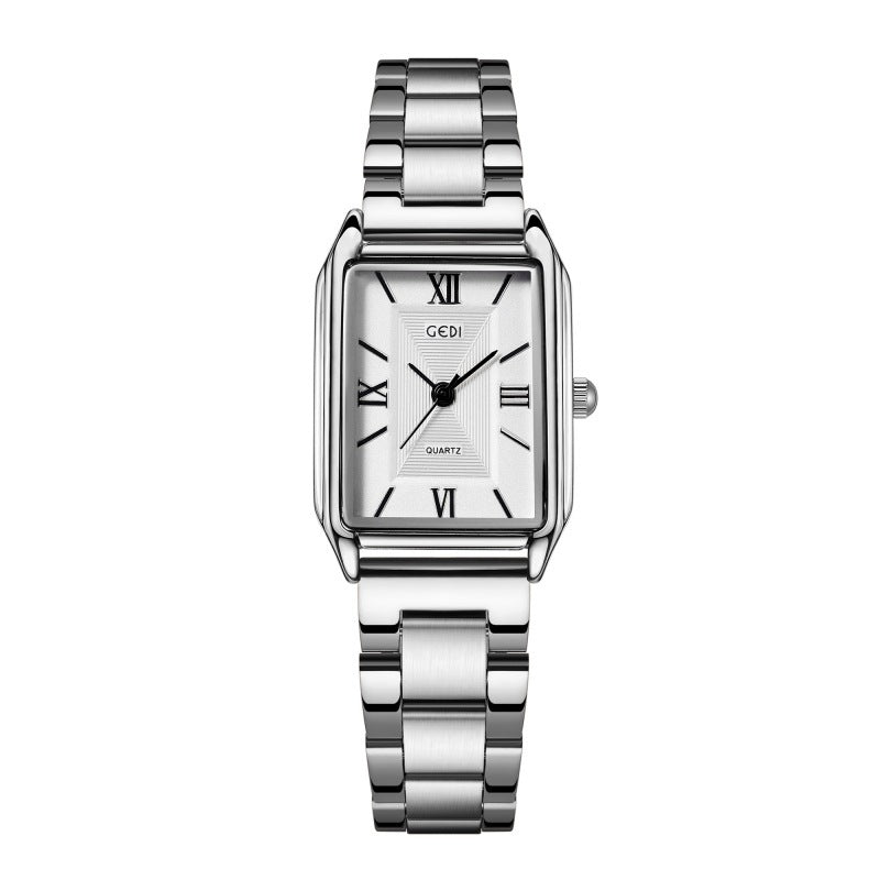 Square Women's Fashion Steel Belt Watch
