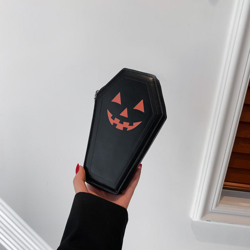Halloween Coffin Bag Retro Coin Purse
