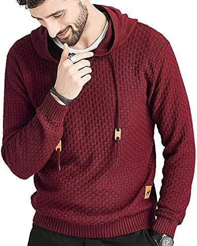 Men's Hooded Sweatshirt Long Sleeve Solid Color
