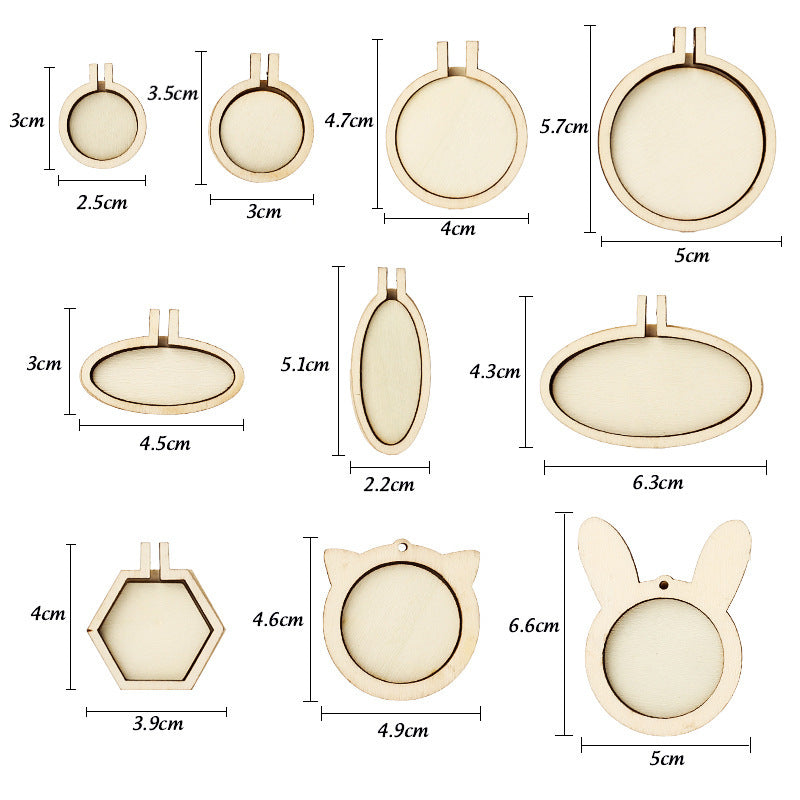 Wooden Mini Embroidery Frame Ornament