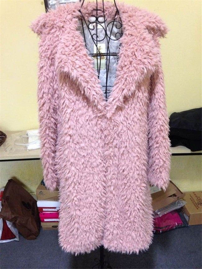 Lamb Wool Long Trench Coat
