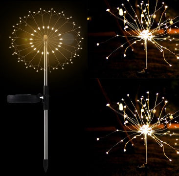 Solar Fireworks LED String Lights Decor