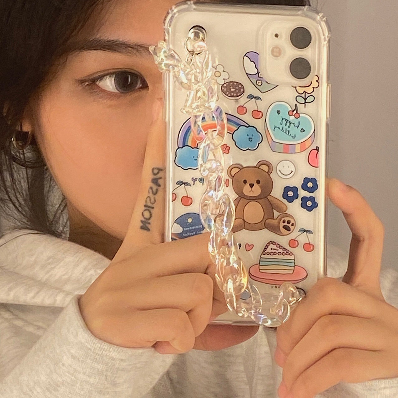 Bear Chain Protective Phone Case