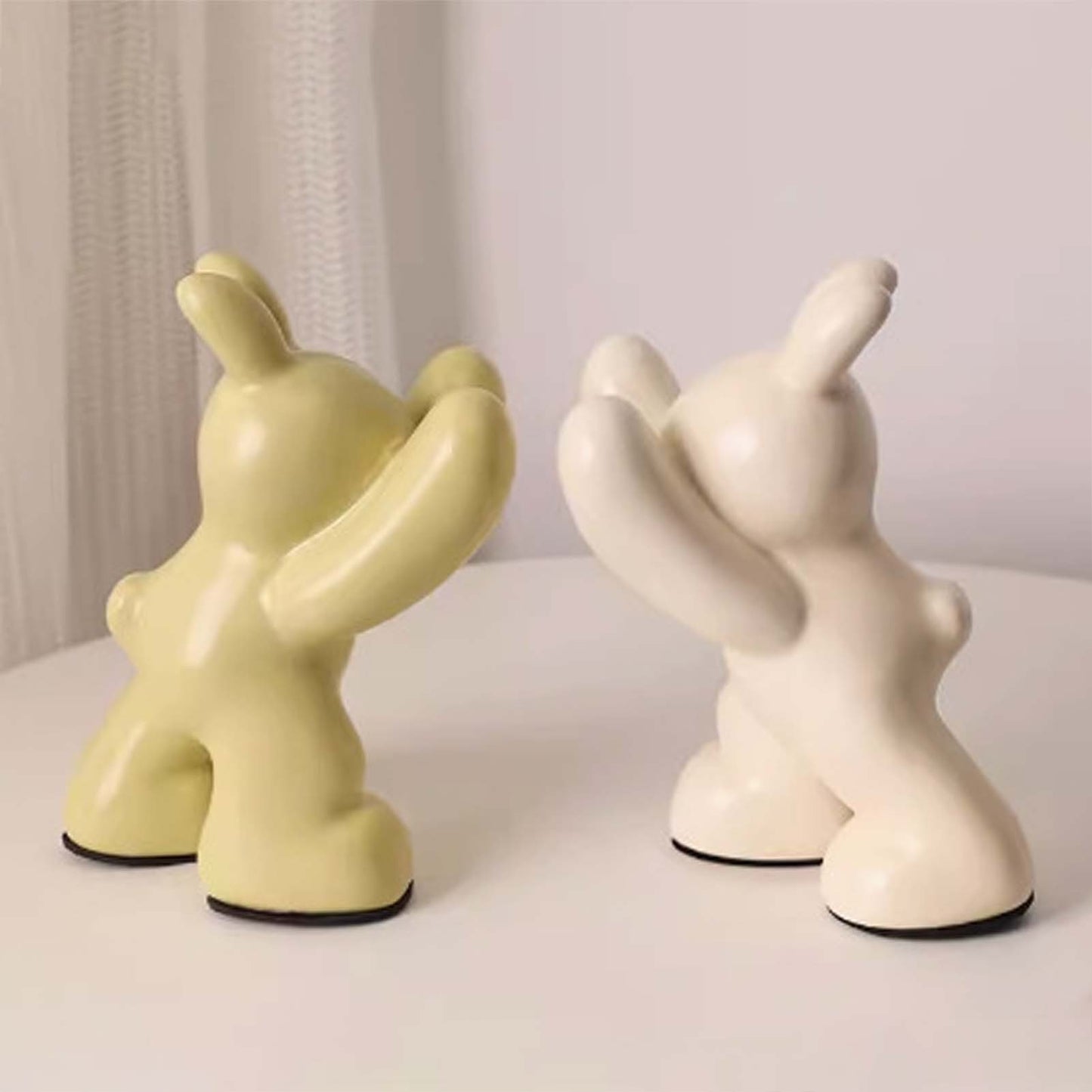 Animal Figurine Ceramic Bookends – Decorative CD & DVD Holders