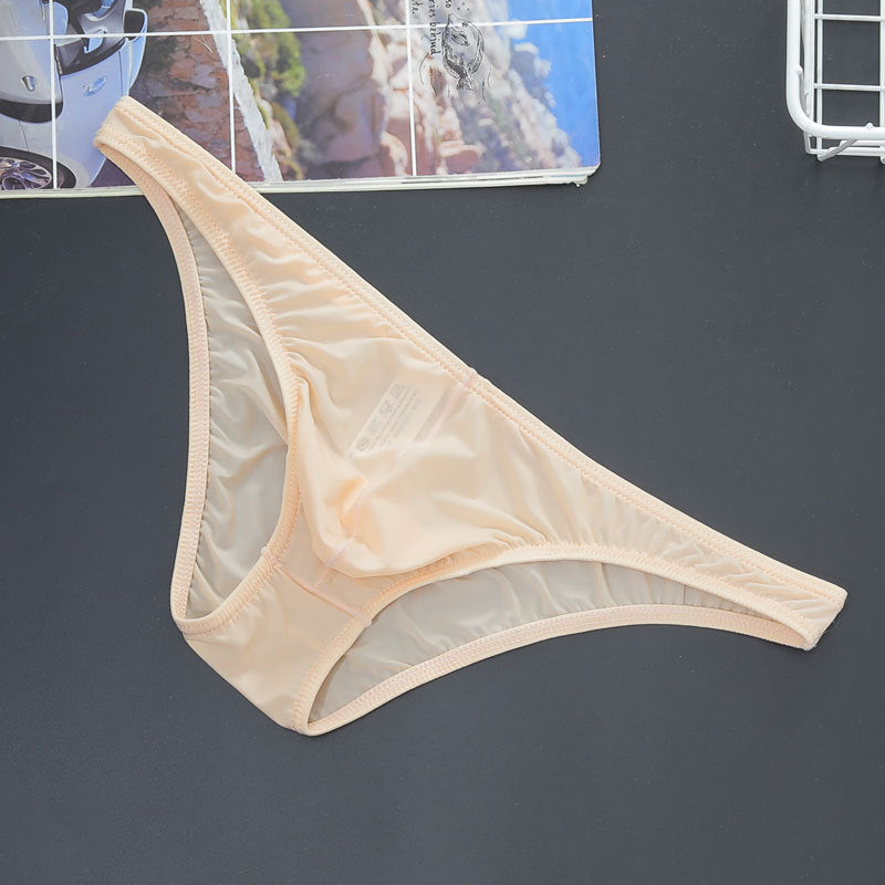 New Transparent Men's Ice Silk T-shaped Briefs