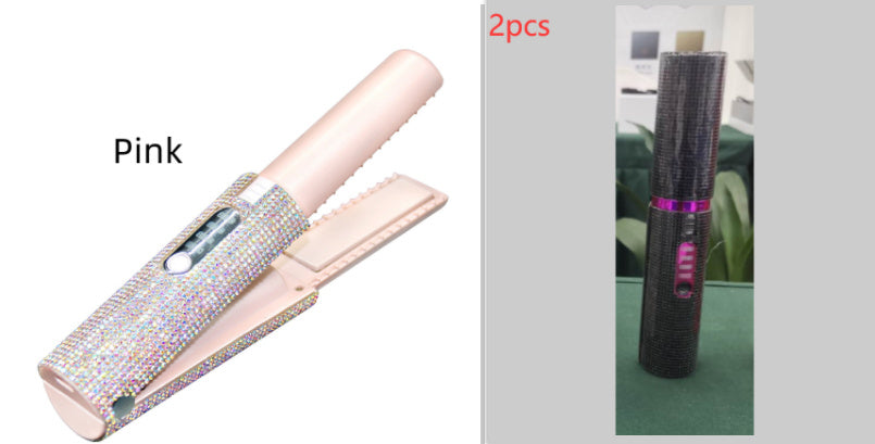 2-In-1 Electric USB Hair Straightening Brush Comb