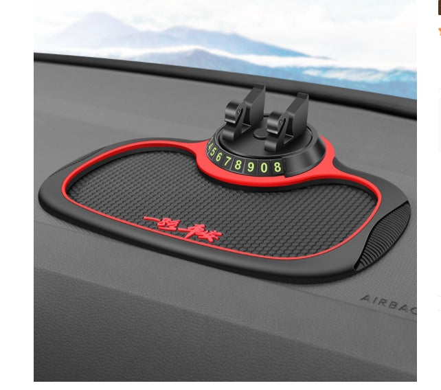 Non-Slip Car Phone Pad with Parking Number Card