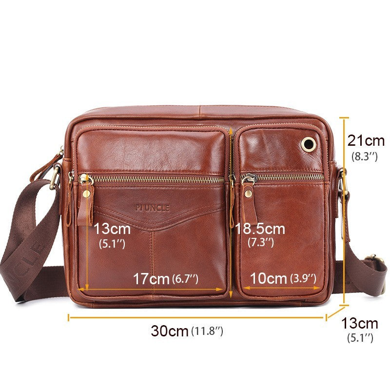Men's Leather Messenger Bag