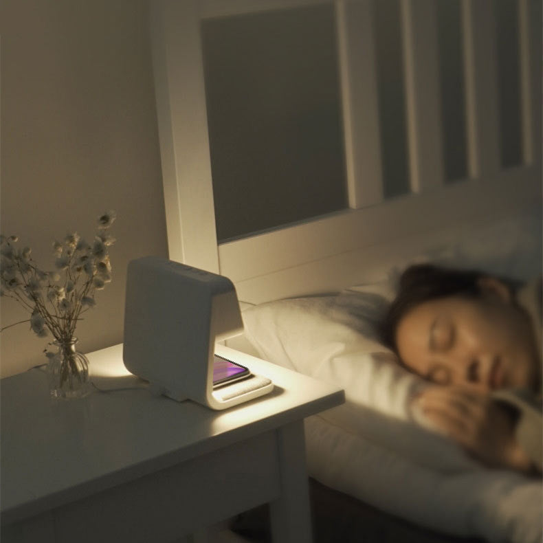 3-in-1 Bedside Lamp Wireless Charging Alarm Clock