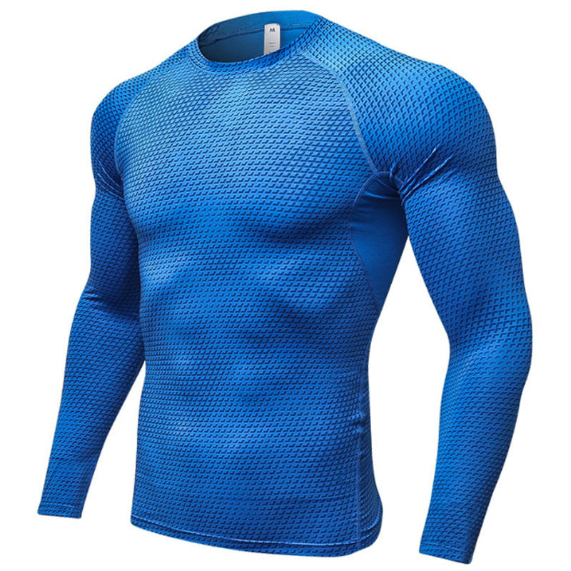 Men's Sports Long Sleeve 3D Print Workout Shirt
