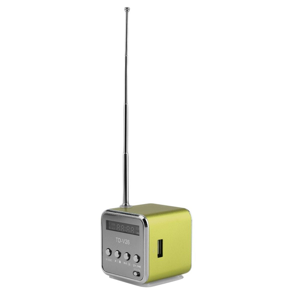 TD-V26 Portable Speaker Mini FM Radio Receiver MP3 Music Player