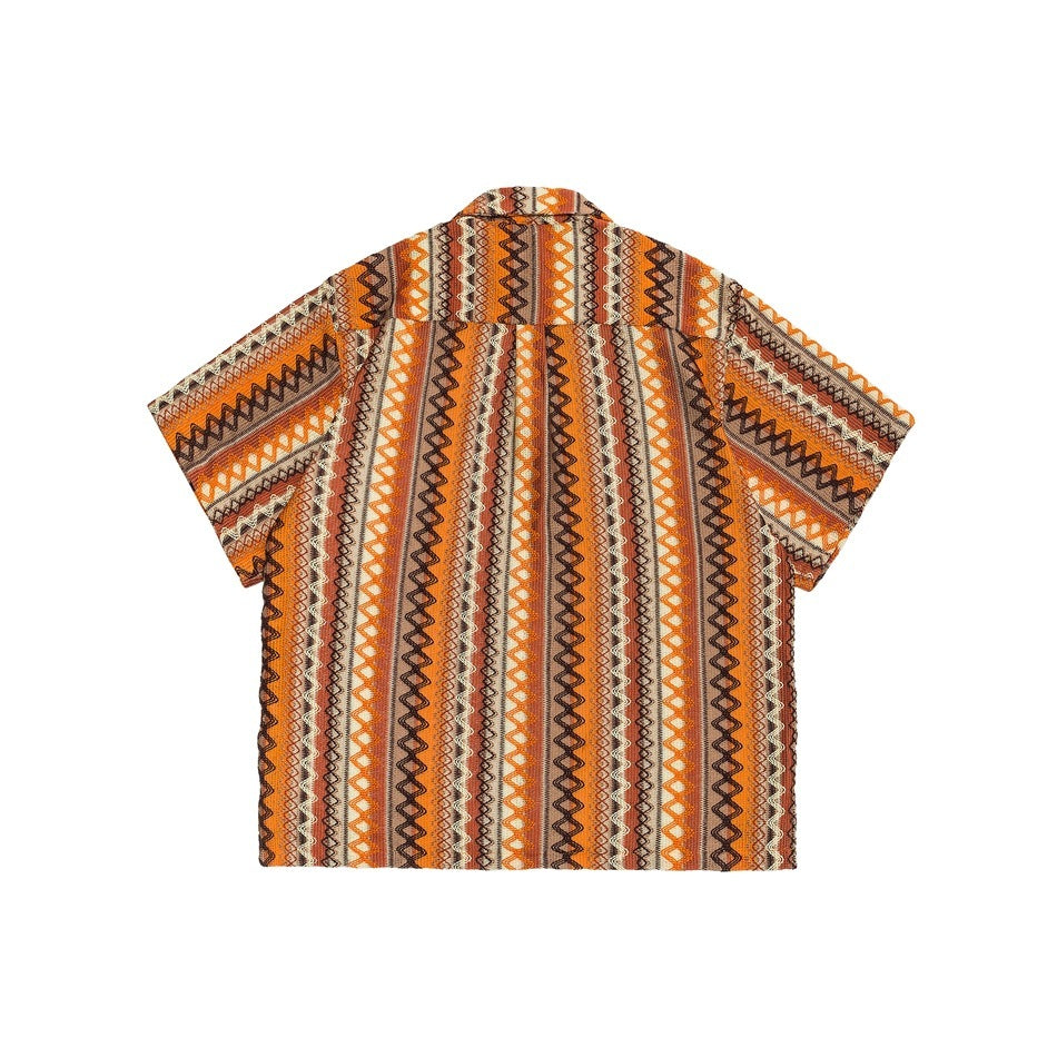 Cuba Collar Men's Loose Short Sleeve Jacket Shirt