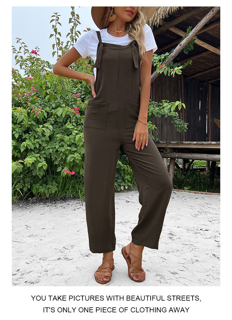 Summer Suspender Pocket Jumpsuit