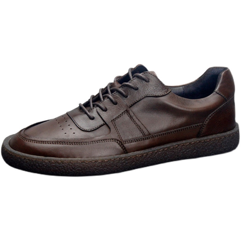 Men's Vintage Low Top Leather Sneakers