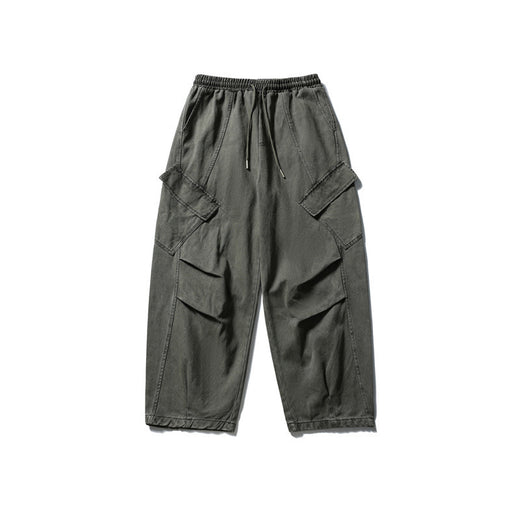 Japanese Retro Simple Solid Color Loose Overalls