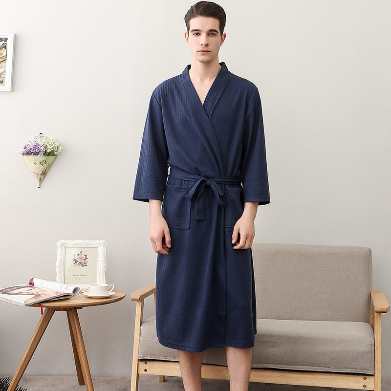 Women's Thin Couple Three Quarter Sleeve Robe