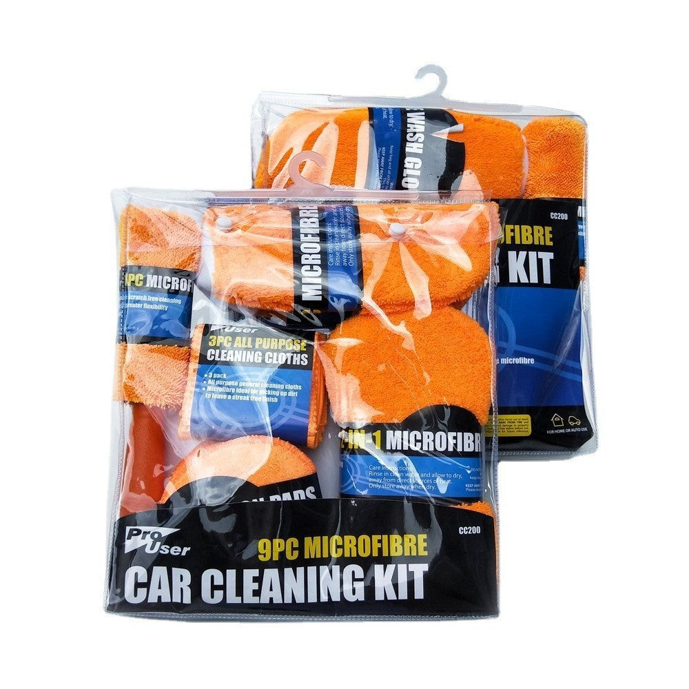 Car Cleaning Cloth Wax Sponge Wheel Brush Set